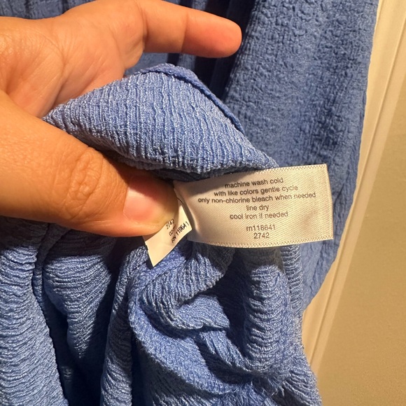 Lane Bryant Cornflower Blue Cap Sleeved Smock Waist Midi Dress Women’s 22/24 - Picture 10 of 11